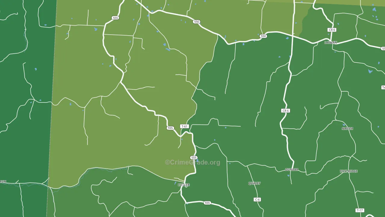 45724, OH Map of Drug-Related Crime Rates
