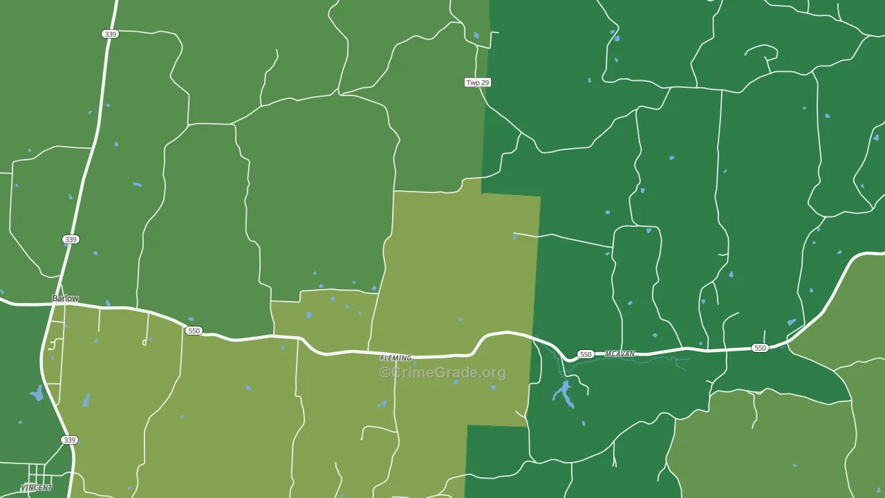 45729, OH Map of Drug-Related Crime Rates