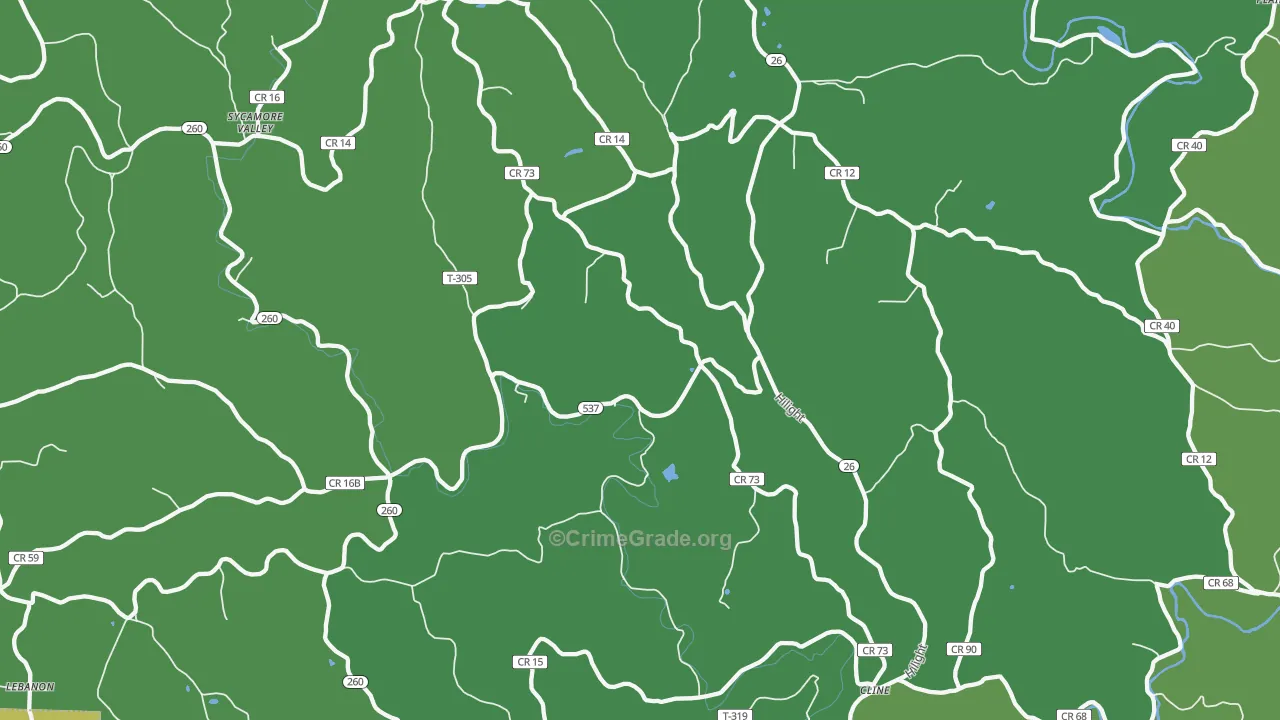 45734, OH Map of Drug-Related Crime Rates