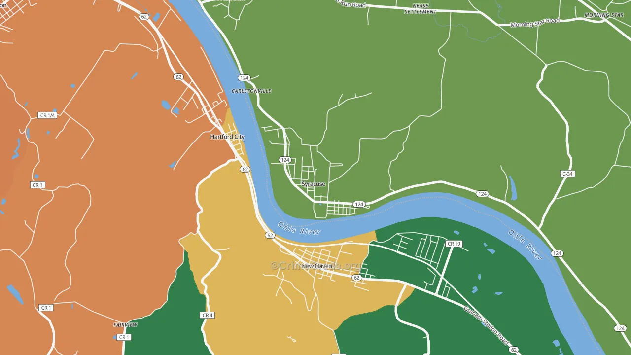45779, OH Map of Drug-Related Crime Rates