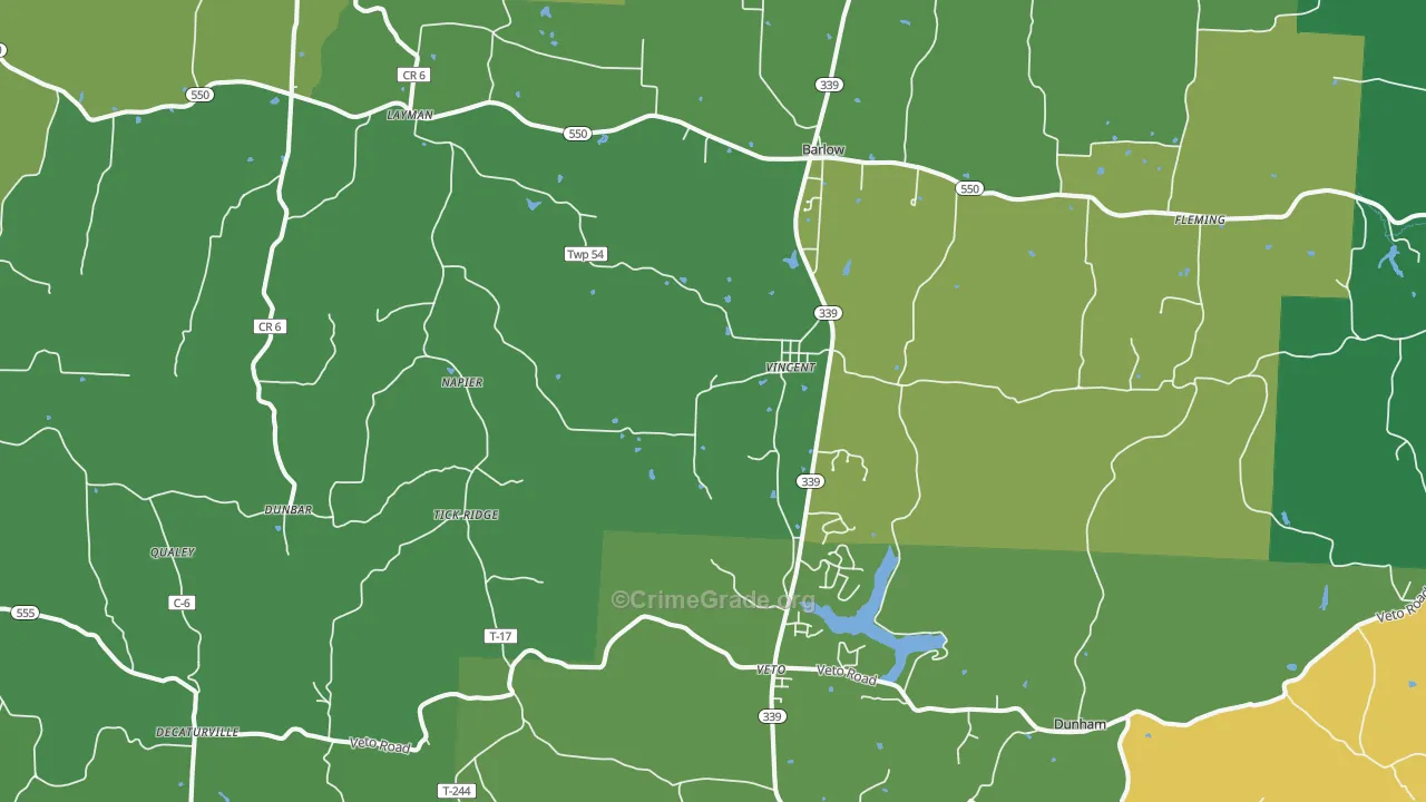 45784, OH Map of Drug-Related Crime Rates