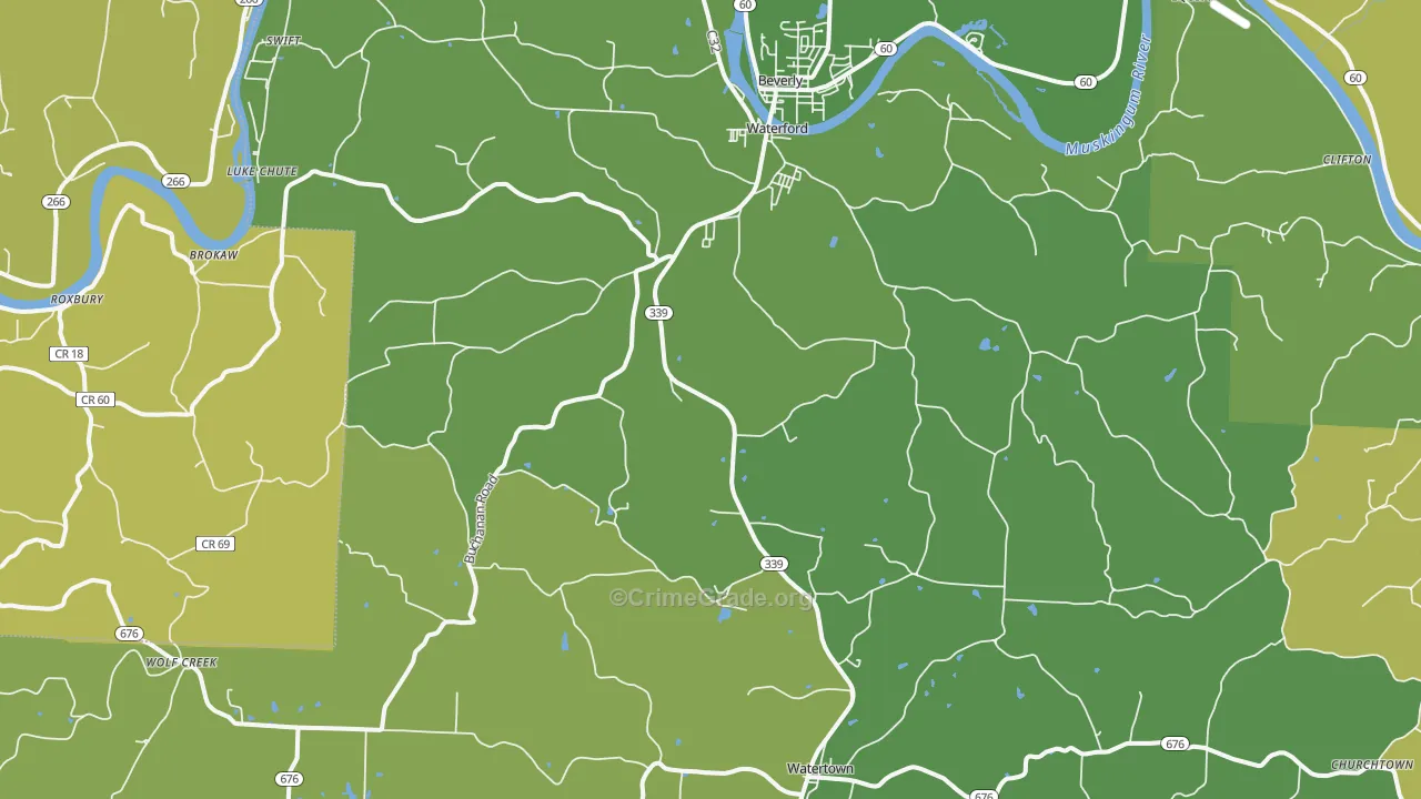 45786, OH Map of Drug-Related Crime Rates