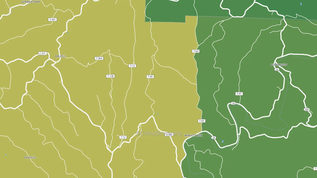 45789, OH Map of Drug-Related Crime Rates