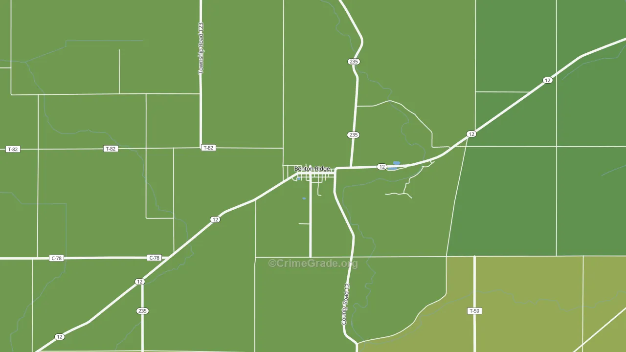 45816, OH Map of Drug-Related Crime Rates