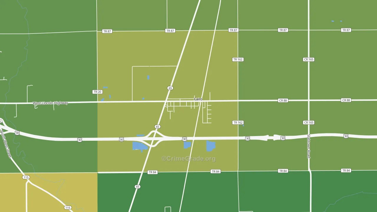45820, OH Map of Drug-Related Crime Rates
