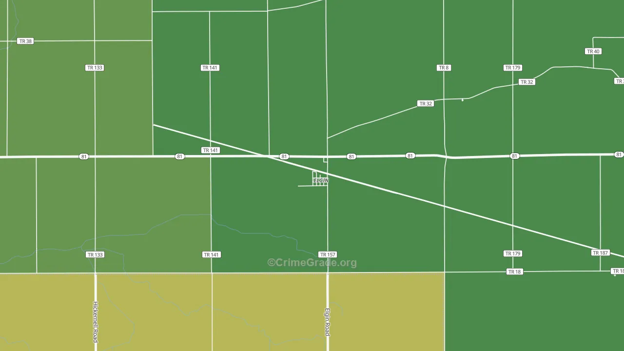 45838, OH Map of Drug-Related Crime Rates