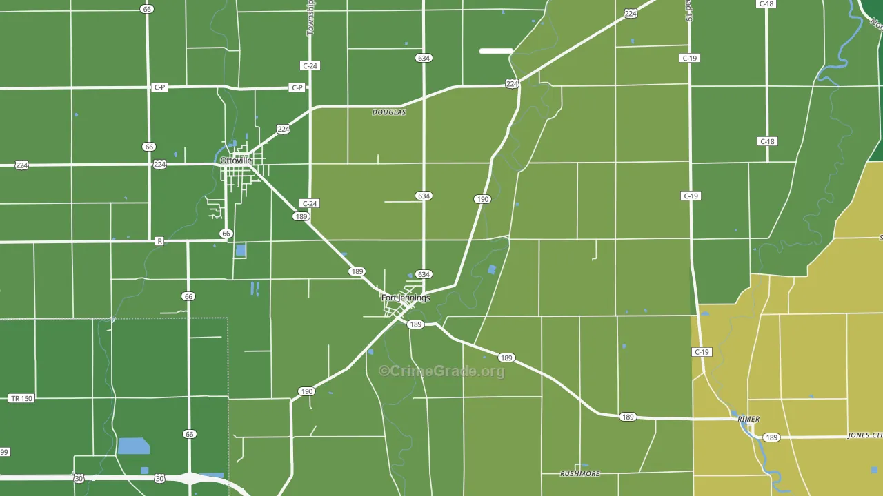 45844, OH Map of Drug-Related Crime Rates