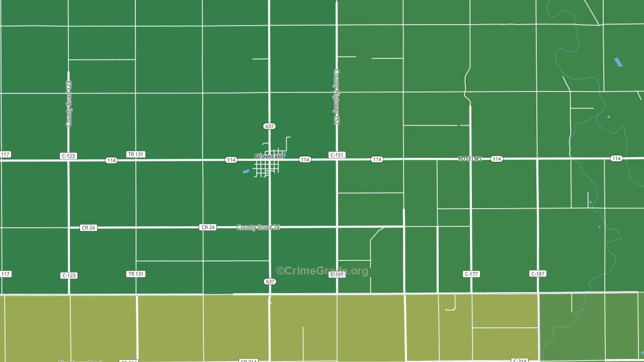 45849, OH Map of Drug-Related Crime Rates