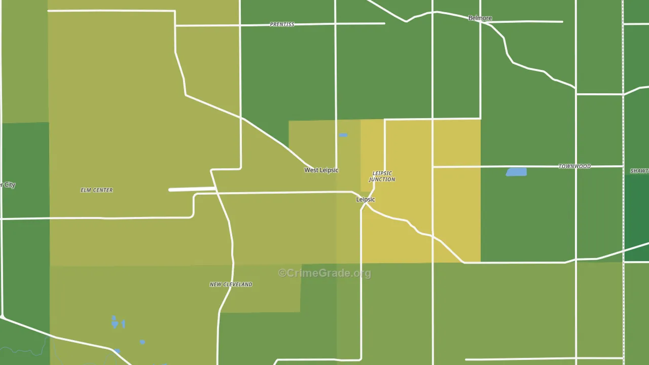 45856, OH Map of Drug-Related Crime Rates