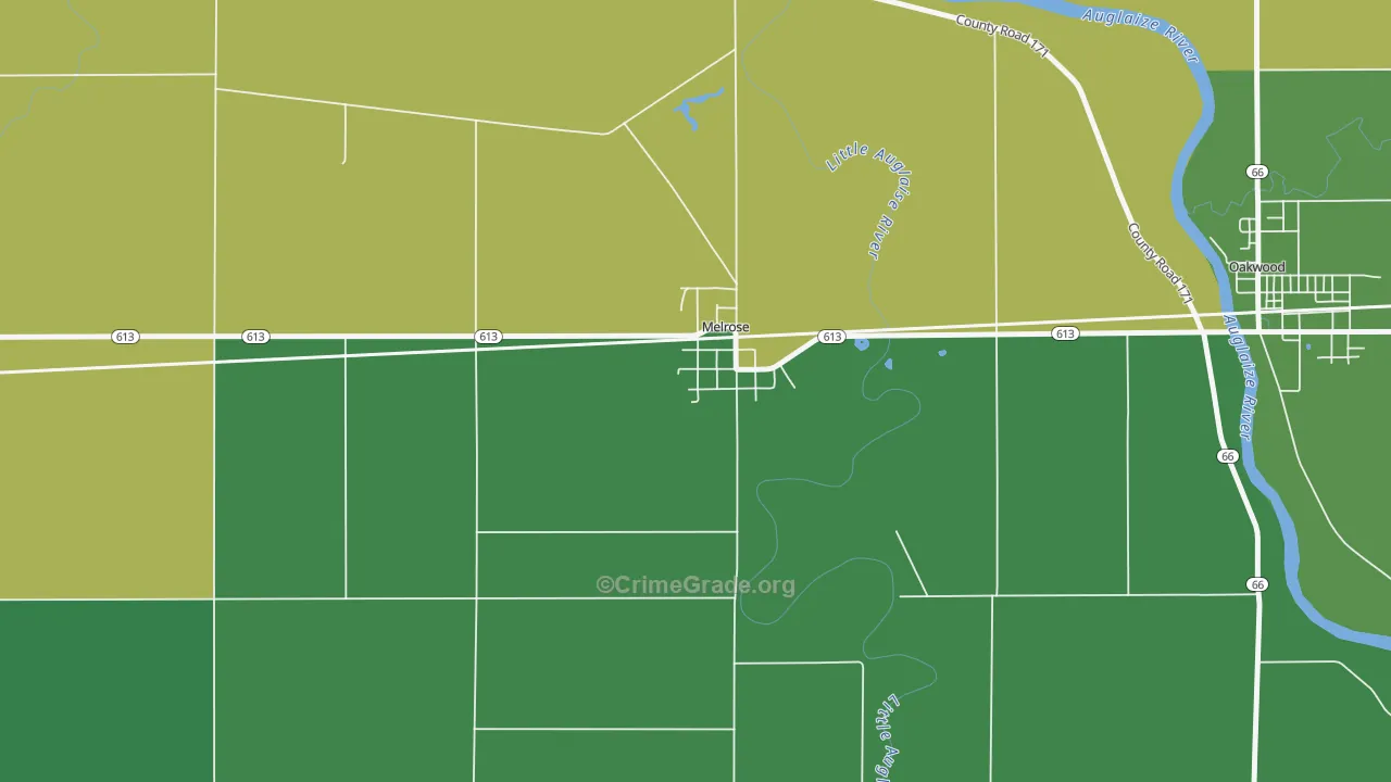 45861, OH Map of Drug-Related Crime Rates