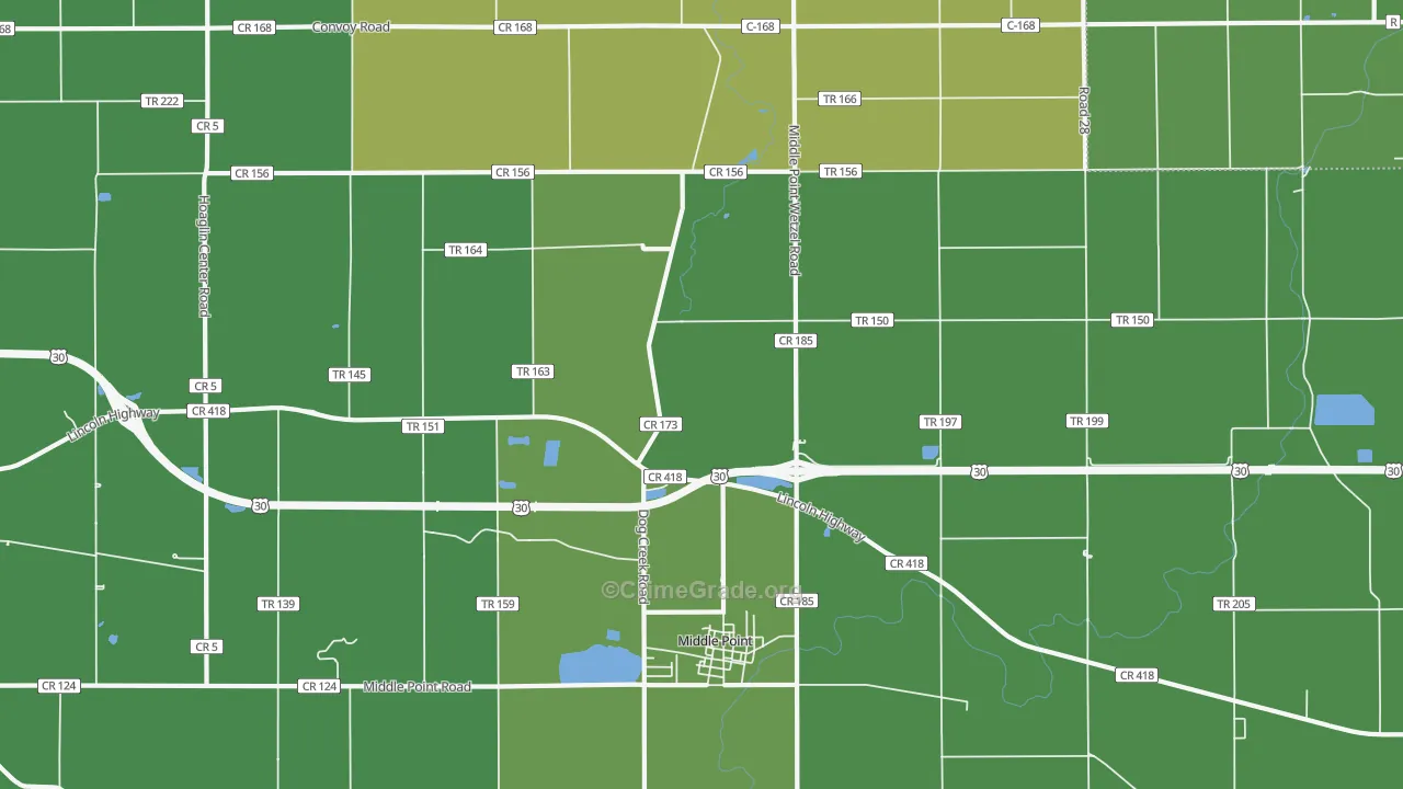 45863, OH Map of Drug-Related Crime Rates