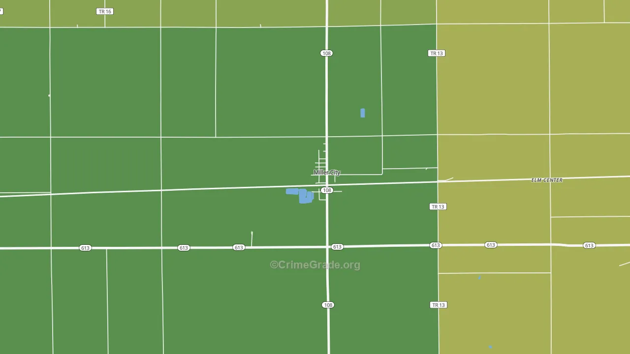 45864, OH Map of Drug-Related Crime Rates