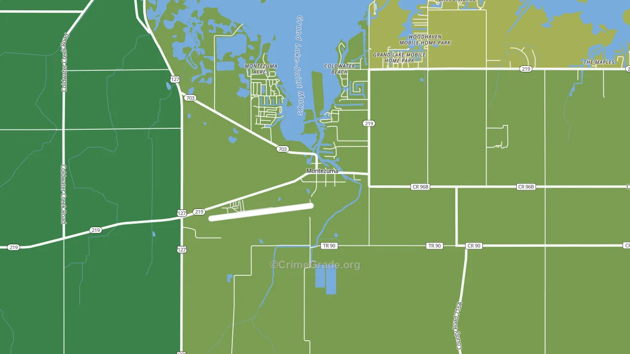 45866, OH Map of Drug-Related Crime Rates