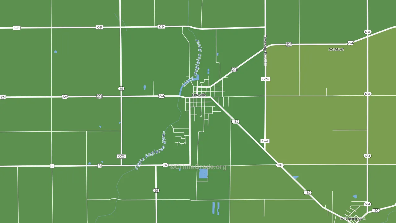 45876, OH Map of Drug-Related Crime Rates