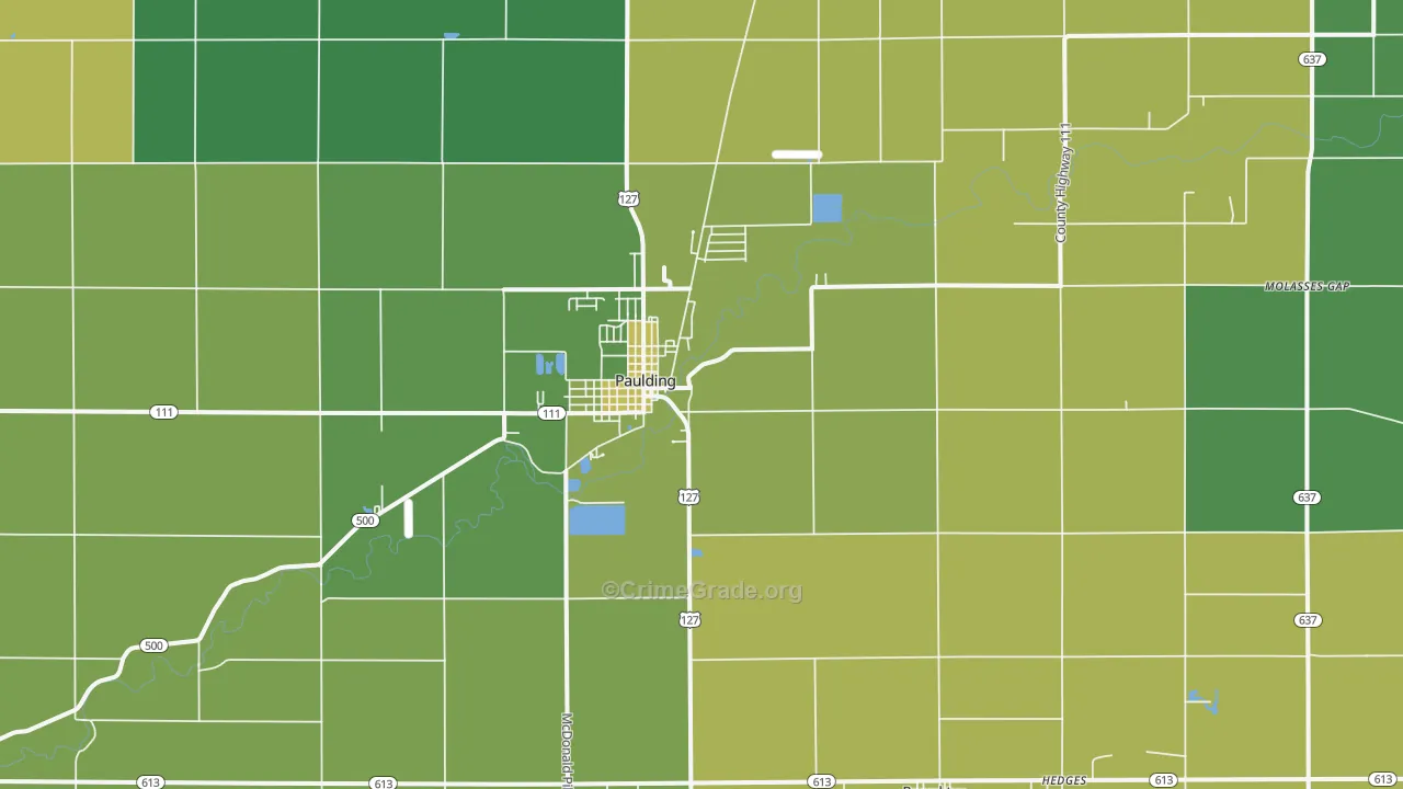 45879, OH Map of Drug-Related Crime Rates