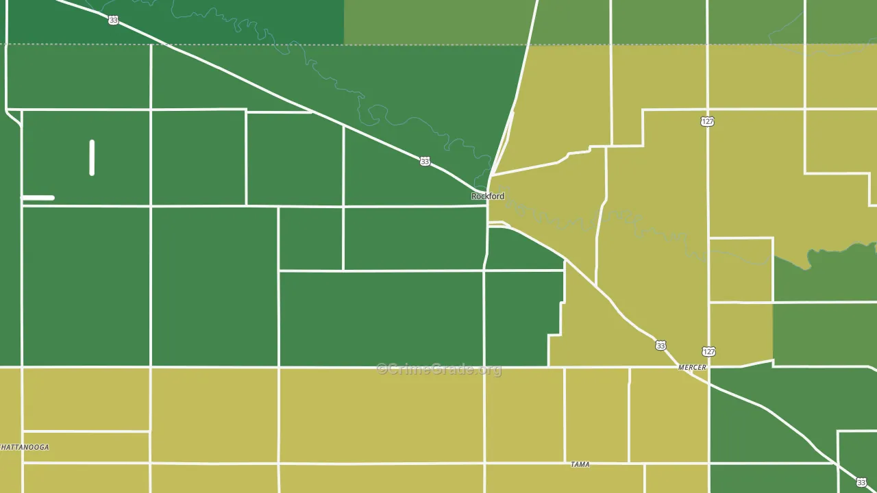45882, OH Map of Drug-Related Crime Rates