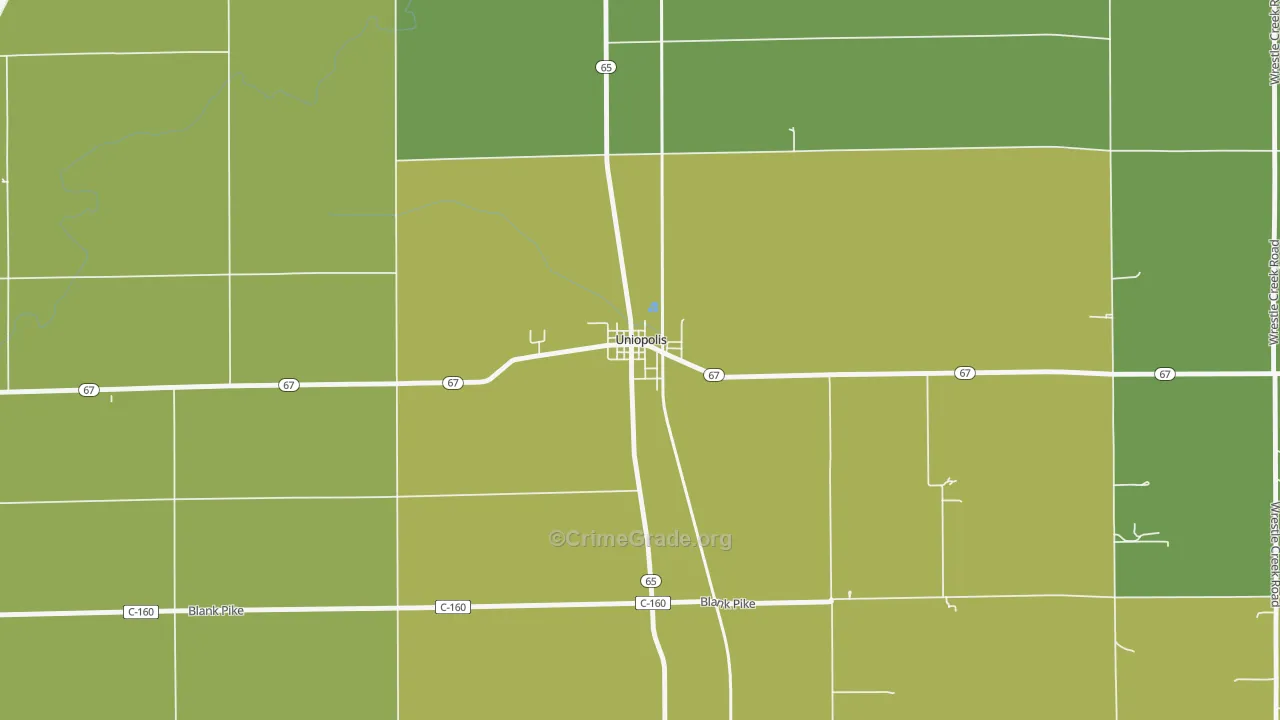 45888, OH Map of Drug-Related Crime Rates