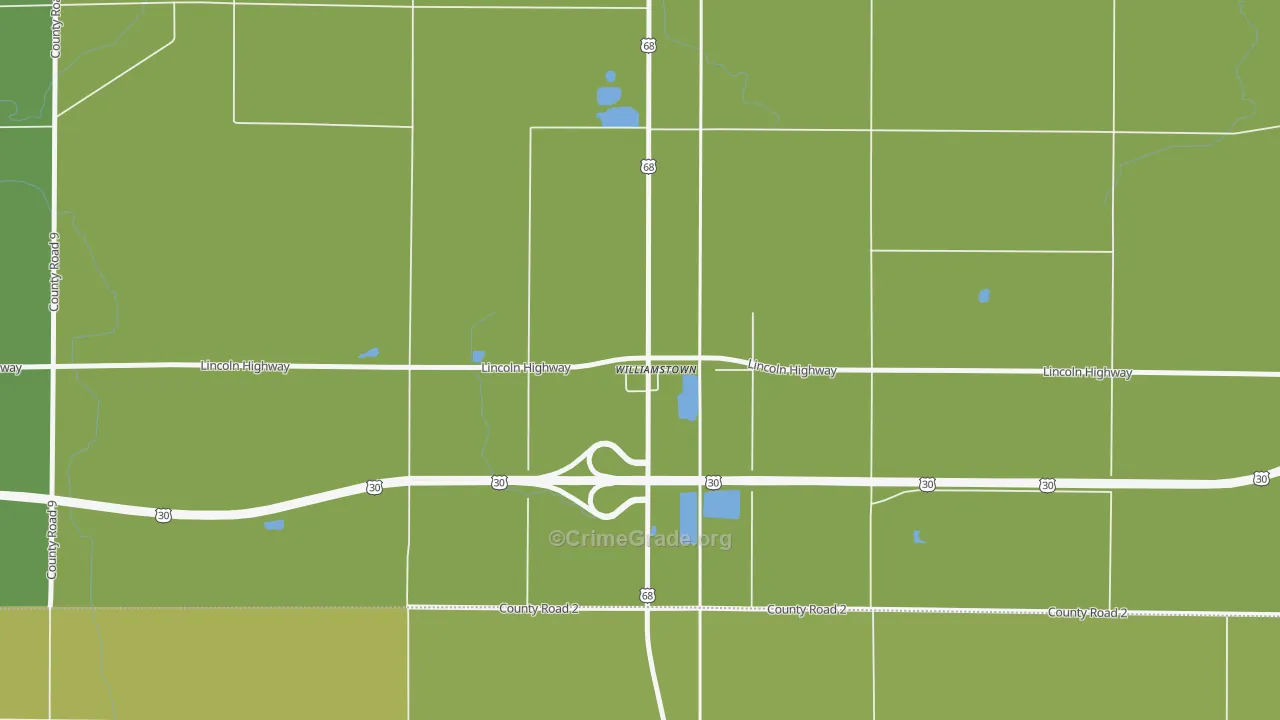 45897, OH Map of Drug-Related Crime Rates