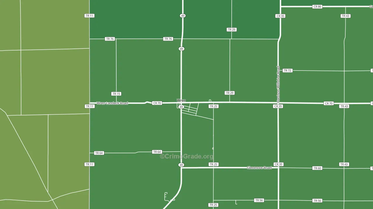 45899, OH Map of Drug-Related Crime Rates