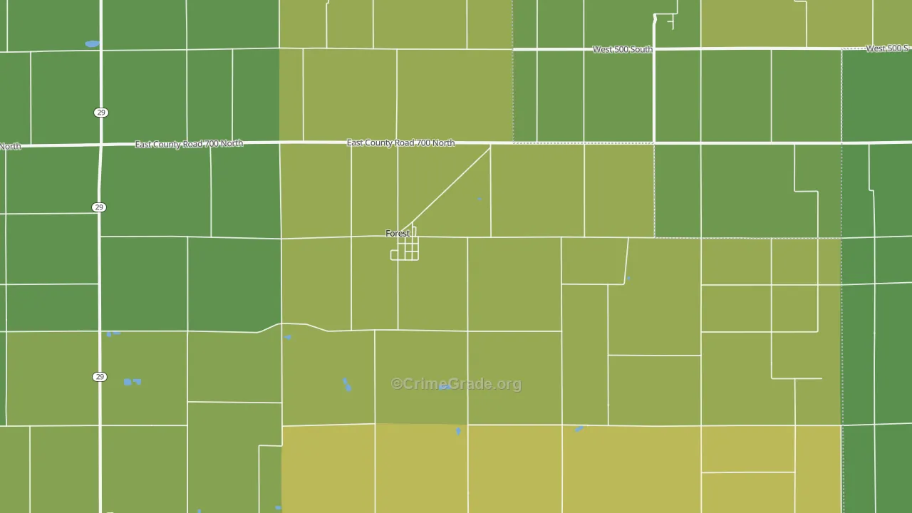 46039, IN Map of Drug-Related Crime Rates