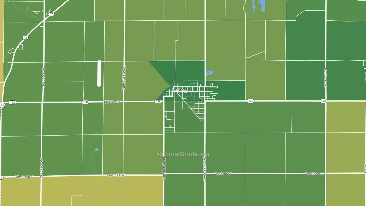 46044, IN Map of Drug-Related Crime Rates