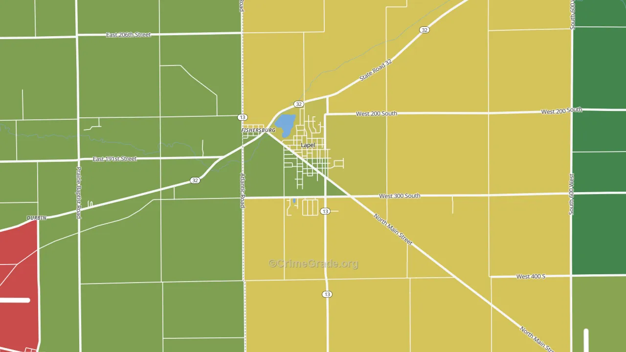 46051, IN Map of Drug-Related Crime Rates