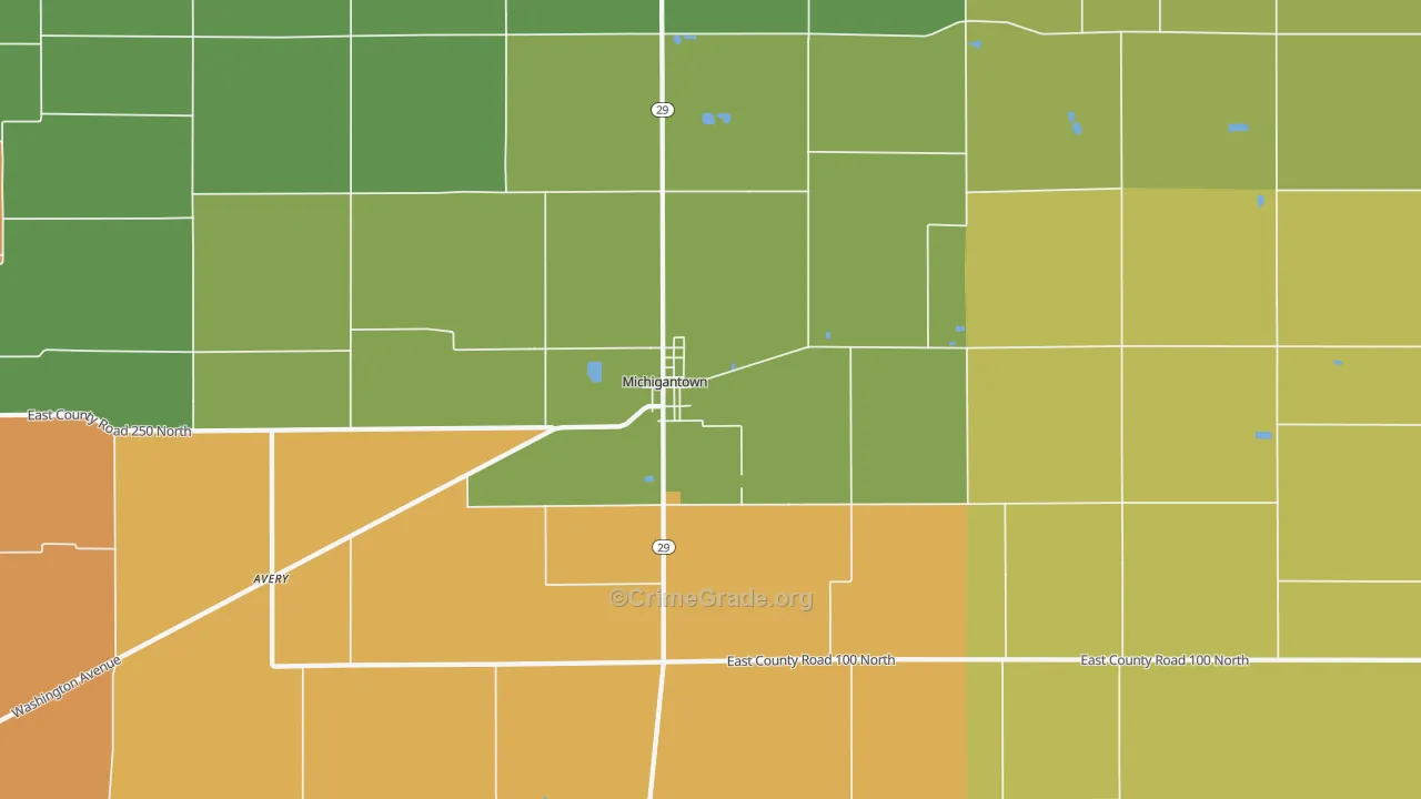 46057, IN Map of Drug-Related Crime Rates