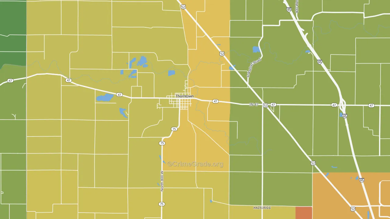 46071, IN Map of Drug-Related Crime Rates