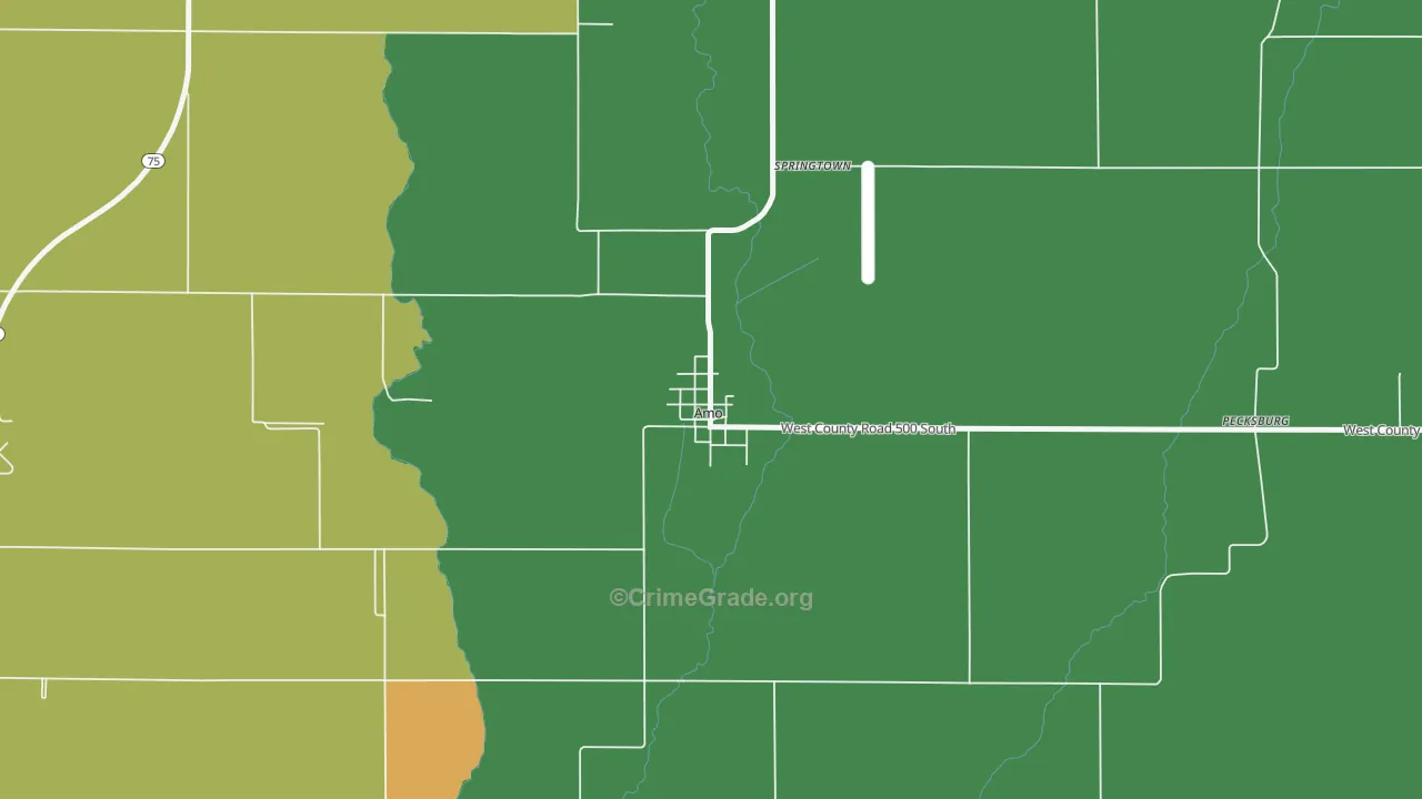 46103, IN Map of Drug-Related Crime Rates