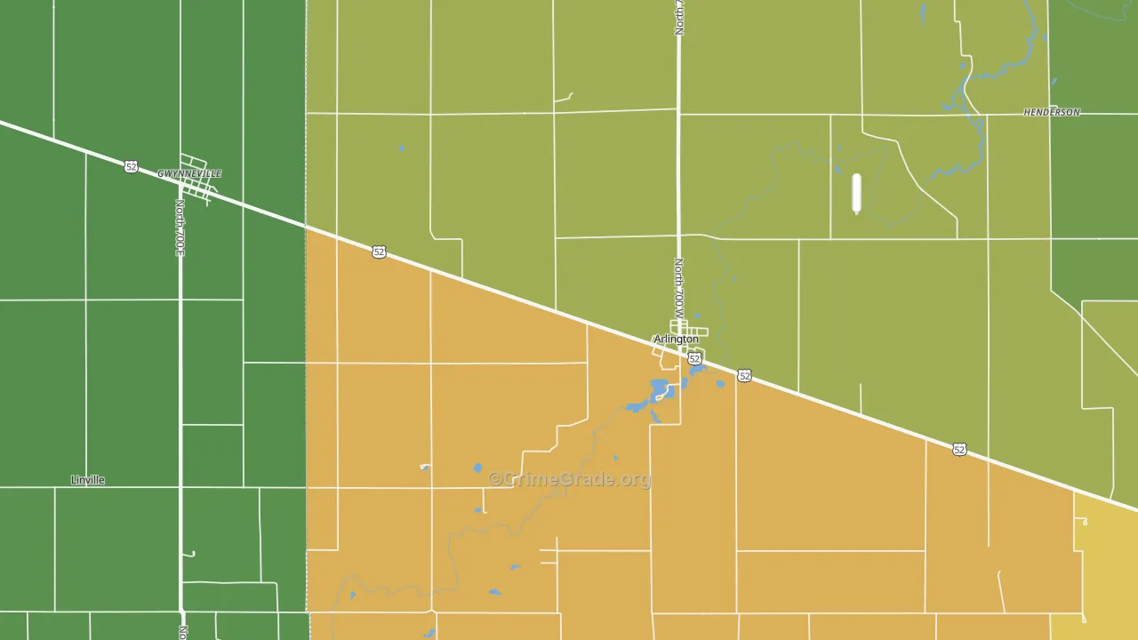 46104, IN Map of Drug-Related Crime Rates