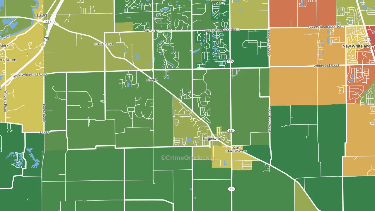 46106, IN Map of Drug-Related Crime Rates