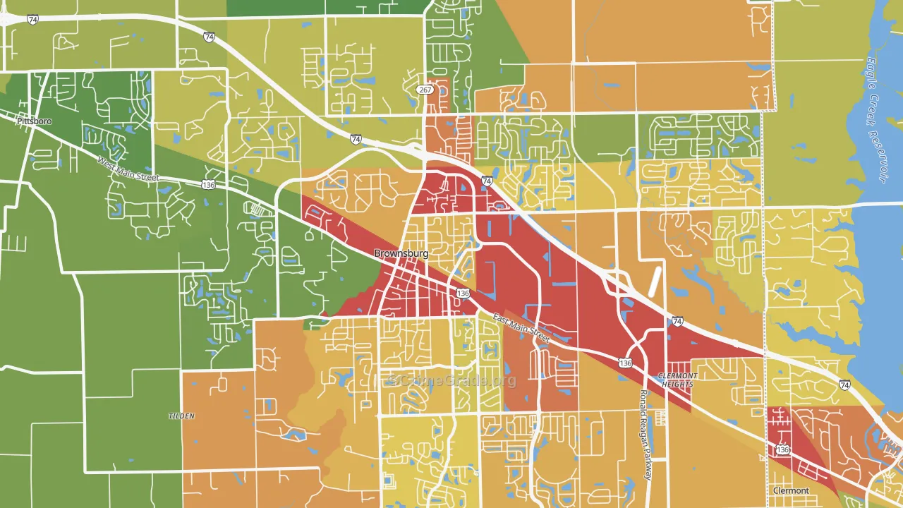 46112, IN Map of Drug-Related Crime Rates