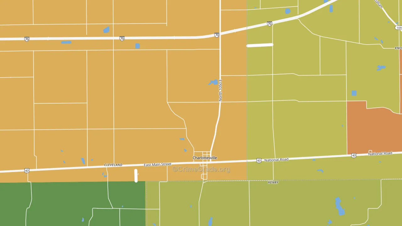 46117, IN Map of Drug-Related Crime Rates