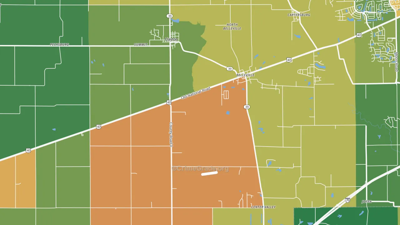 46118, IN Map of Drug-Related Crime Rates
