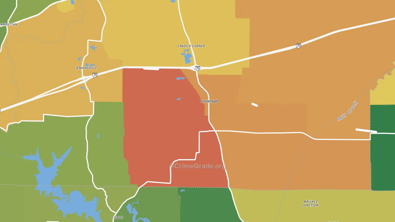 46120, IN Map of Drug-Related Crime Rates
