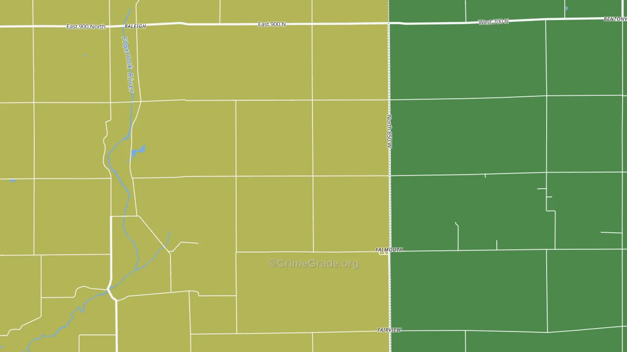 46127, IN Map of Drug-Related Crime Rates