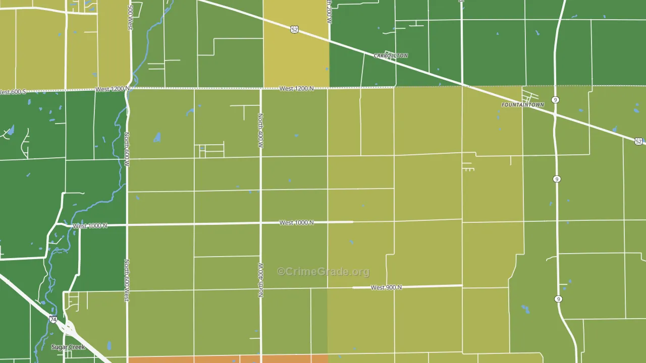 46130, IN Map of Drug-Related Crime Rates