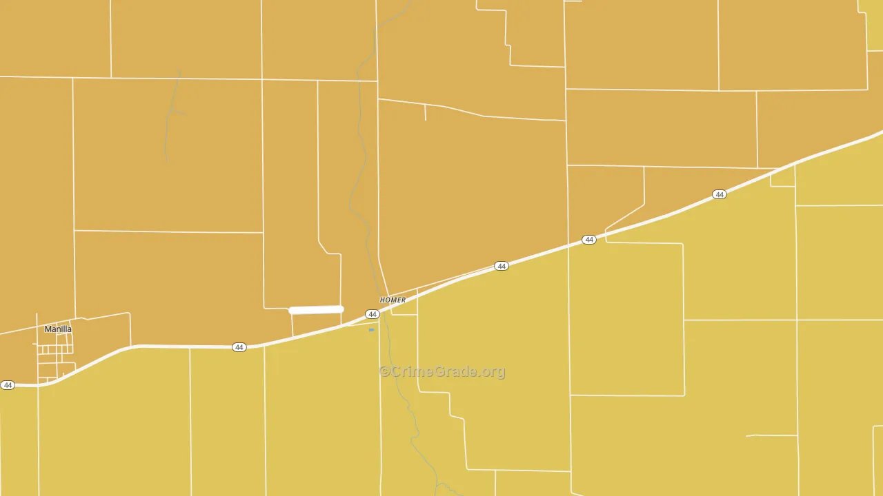 46146, IN Map of Drug-Related Crime Rates