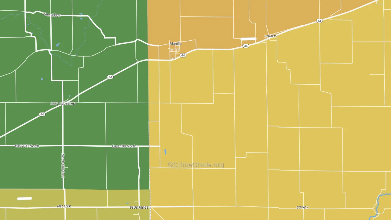 46150, IN Map of Drug-Related Crime Rates