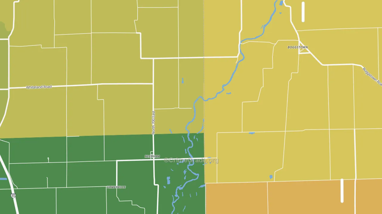 46162, IN Map of Drug-Related Crime Rates