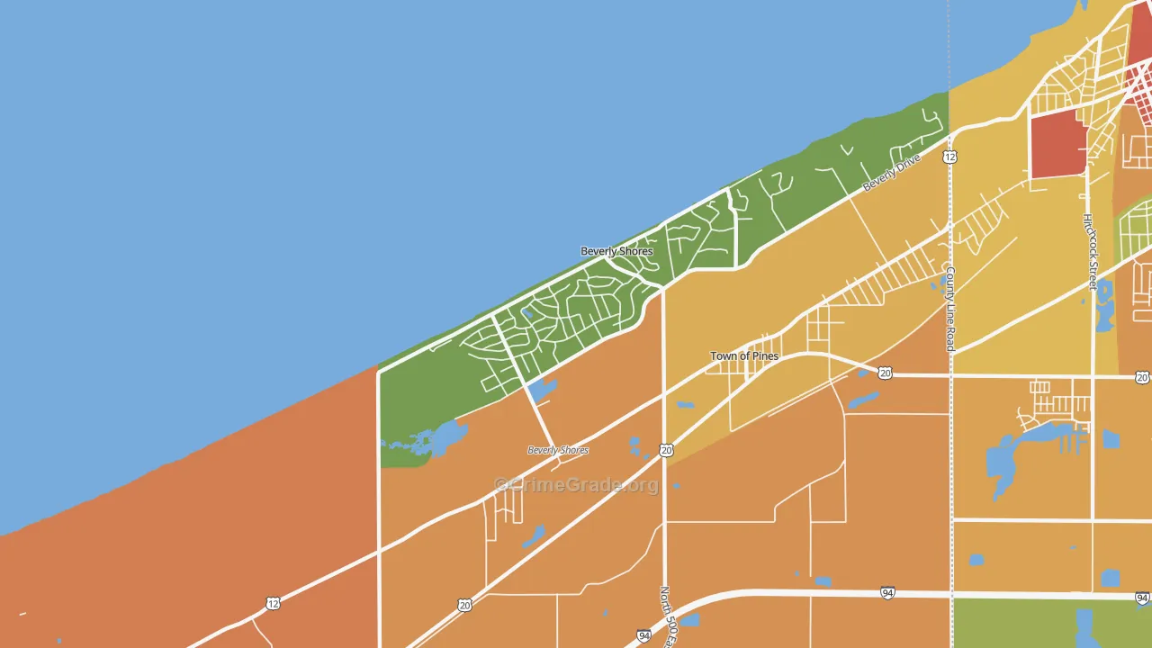 46301, IN Map of Drug-Related Crime Rates