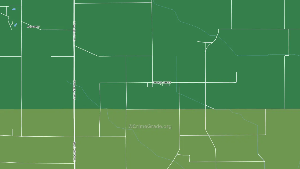 46302, IN Map of Drug-Related Crime Rates