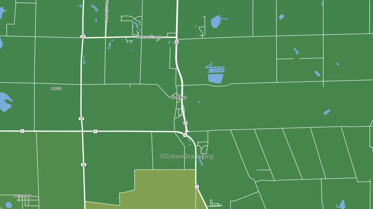46345, IN Map of Drug-Related Crime Rates