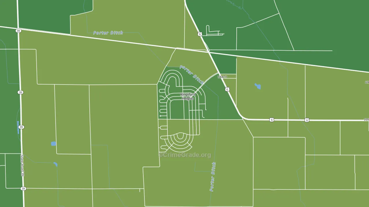 46346, IN Map of Drug-Related Crime Rates
