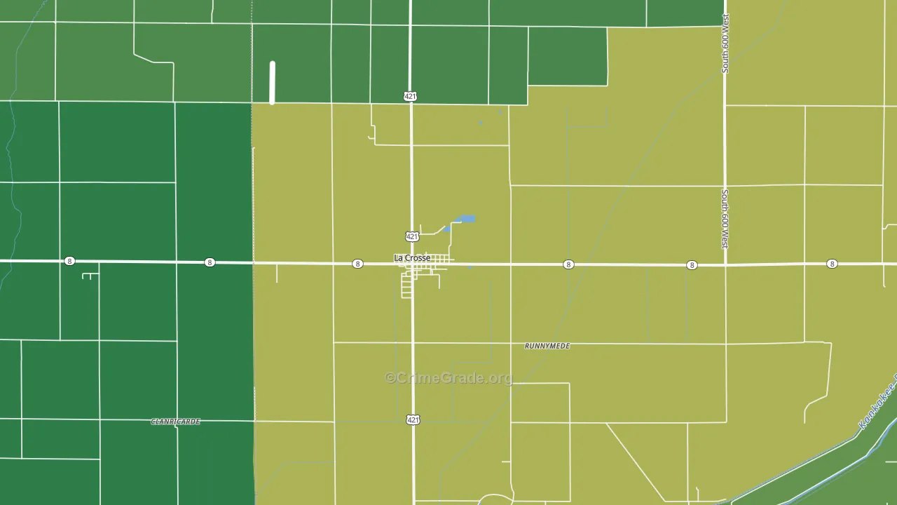 46348, IN Map of Drug-Related Crime Rates