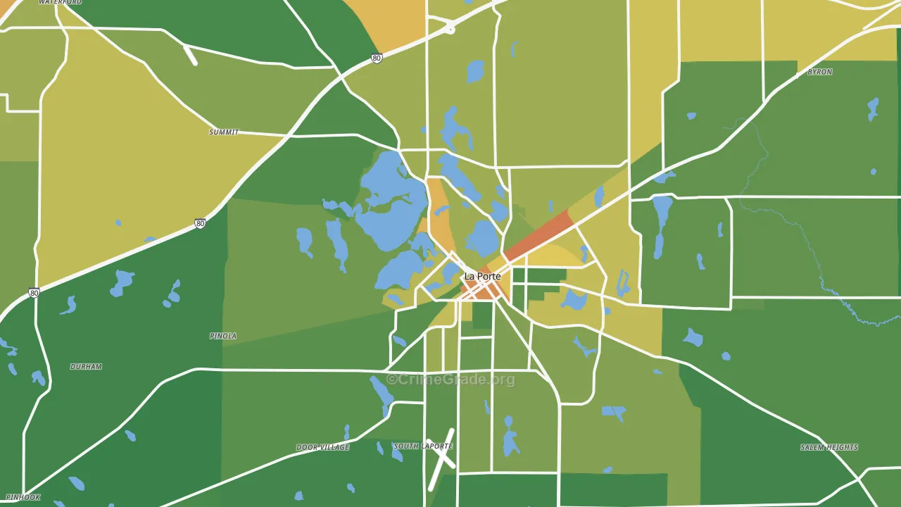 46350, IN Map of Drug-Related Crime Rates