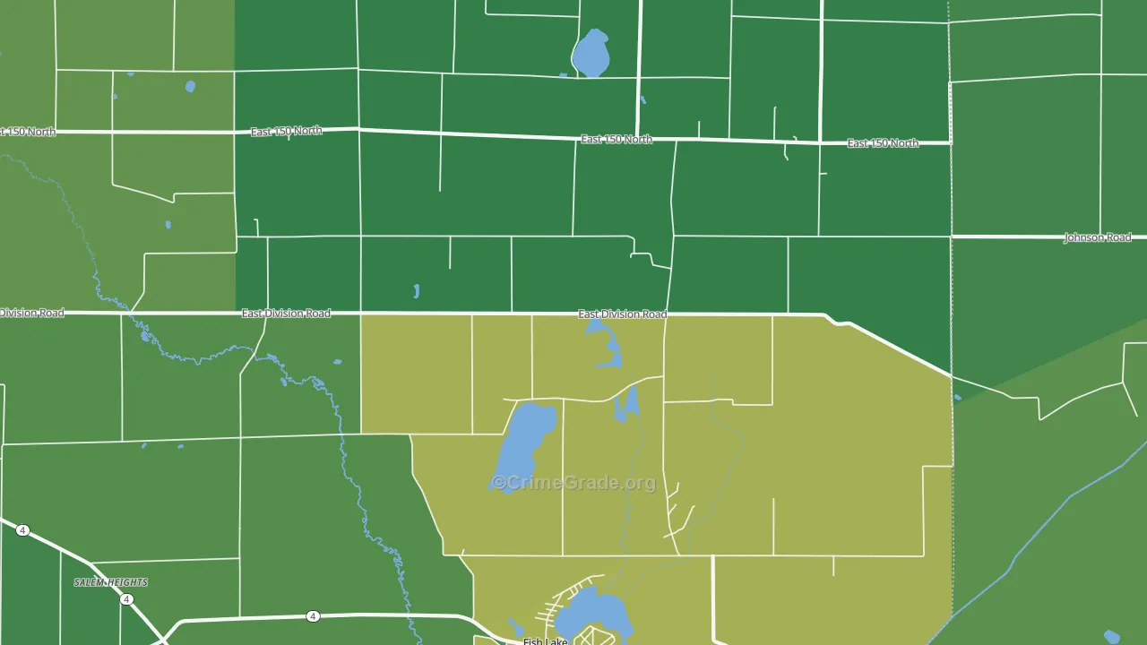46365, IN Map of Drug-Related Crime Rates