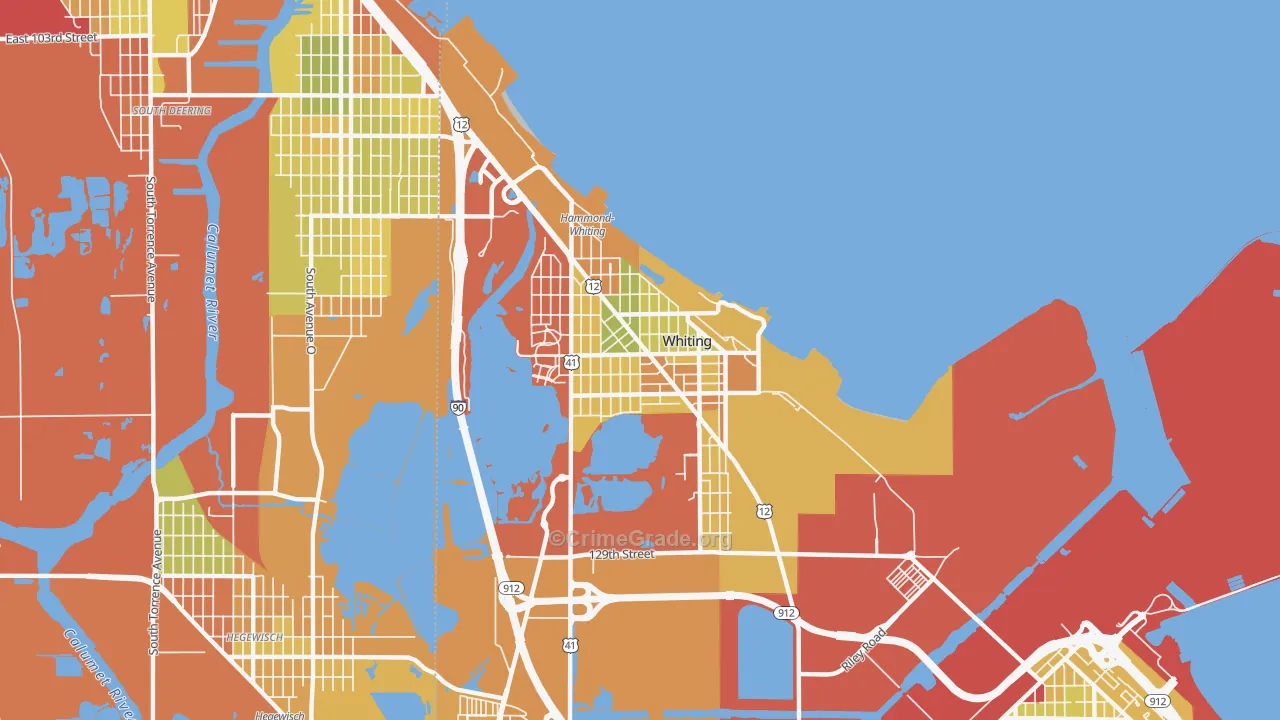 46394, IN Map of Drug-Related Crime Rates