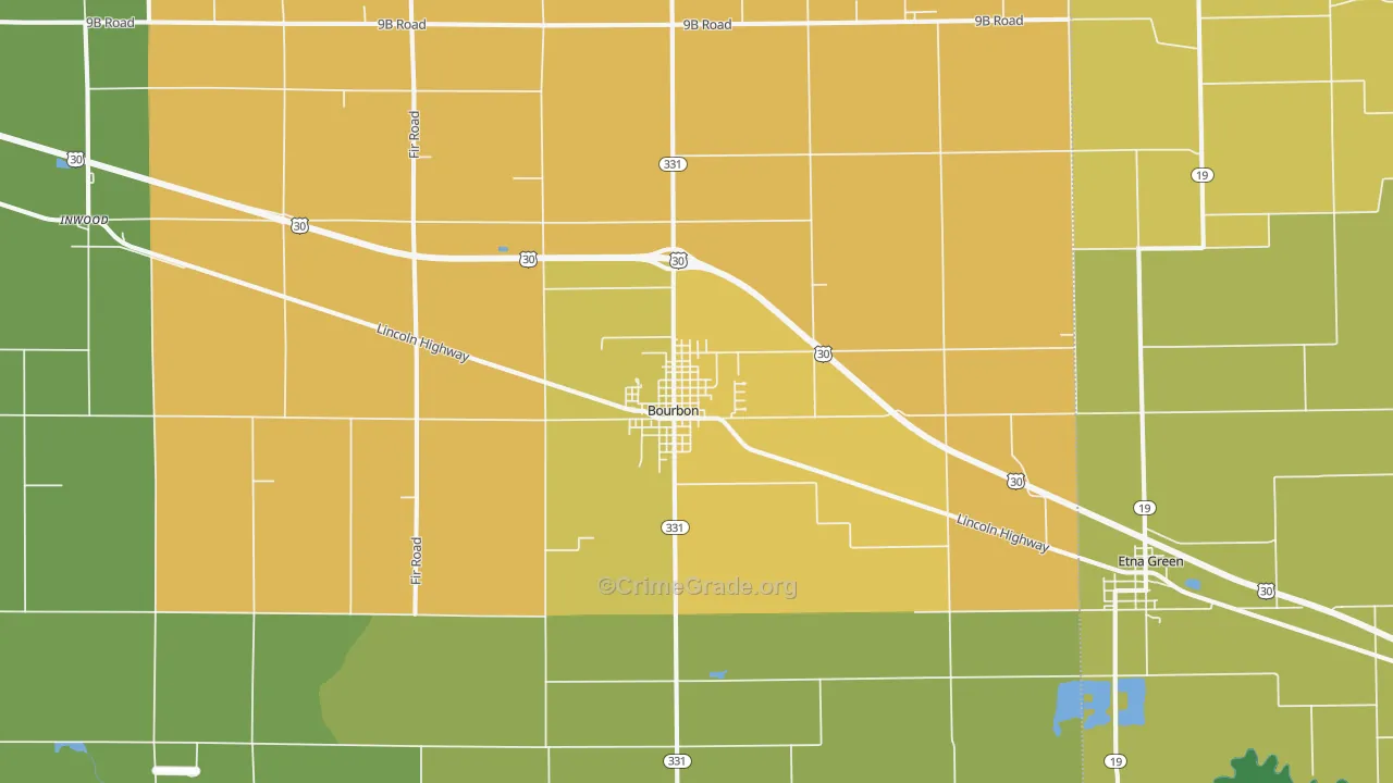 46504, IN Map of Drug-Related Crime Rates