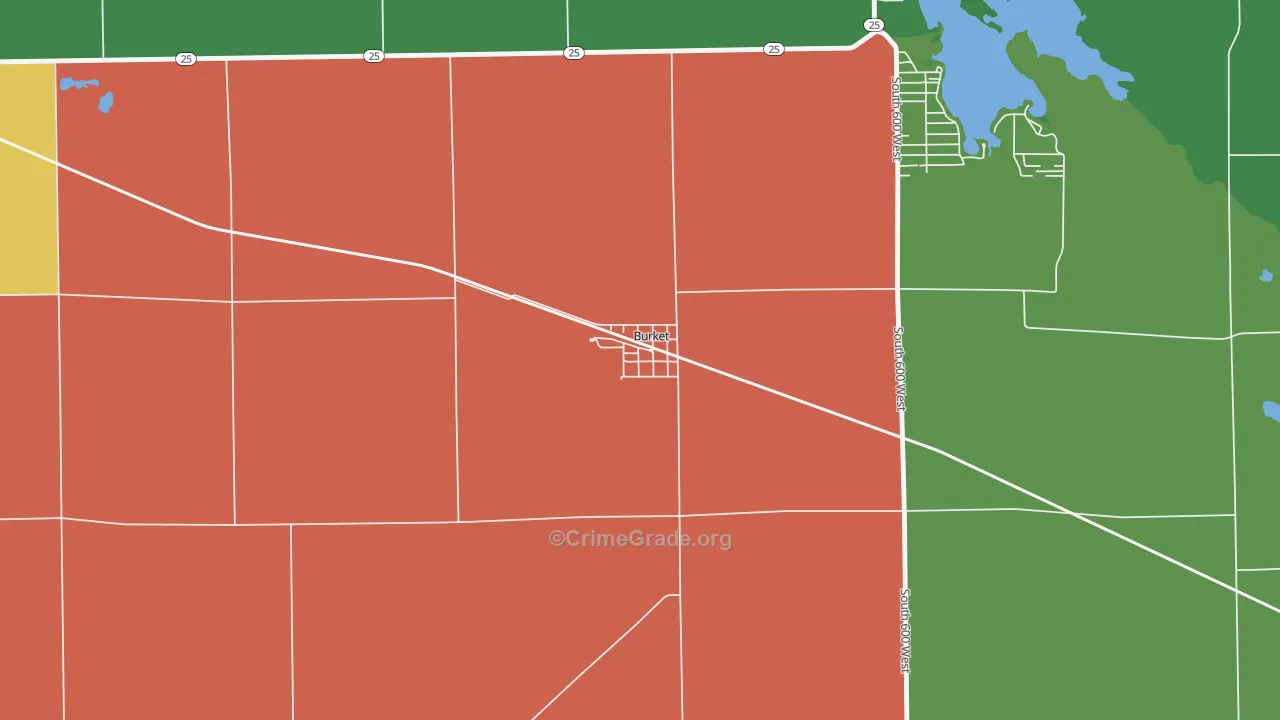 46508, IN Map of Drug-Related Crime Rates